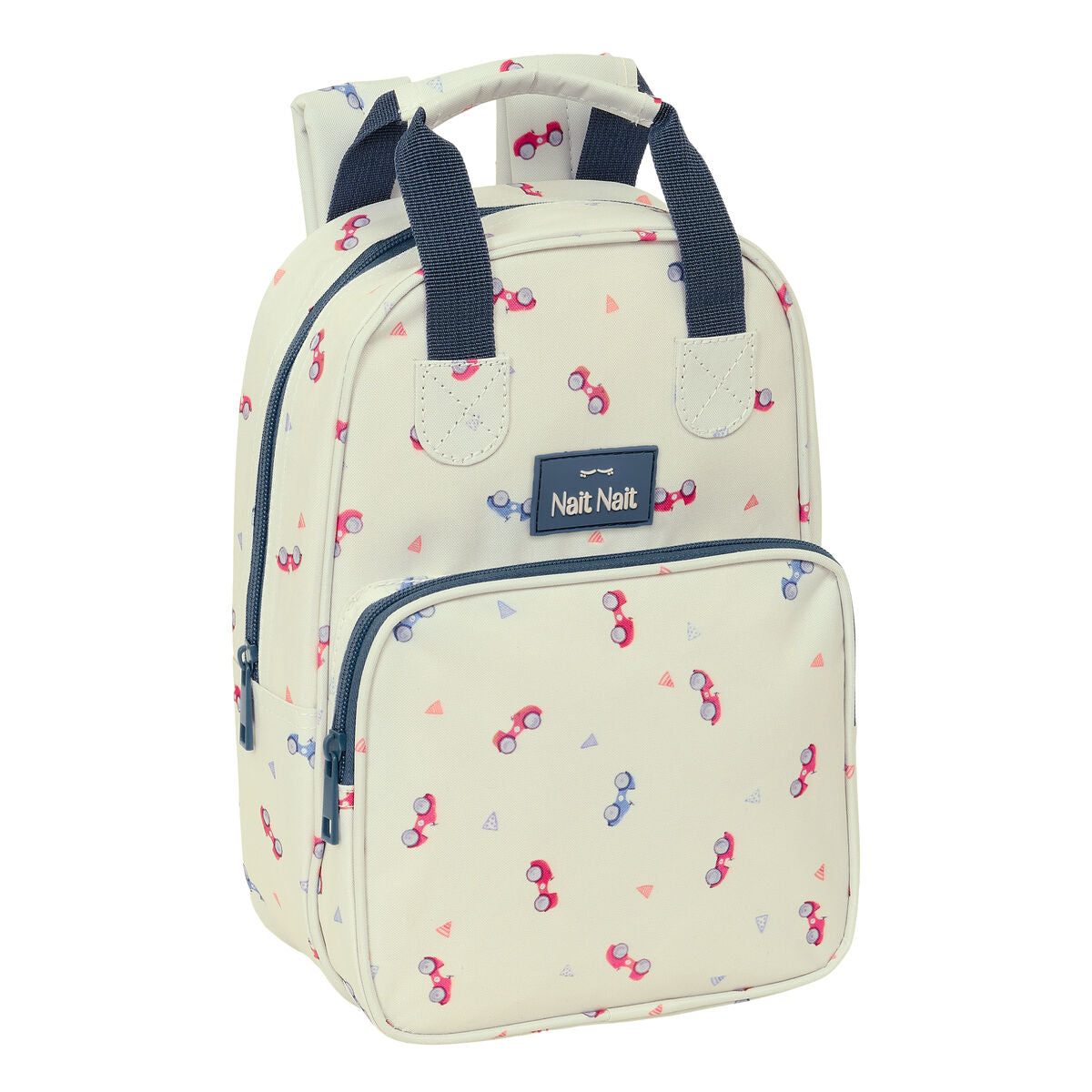 Ghiozdan Nait Nait Coches Bej 20 x 28 x 8 cm - Birou și papetărie, Material școlar și educațional