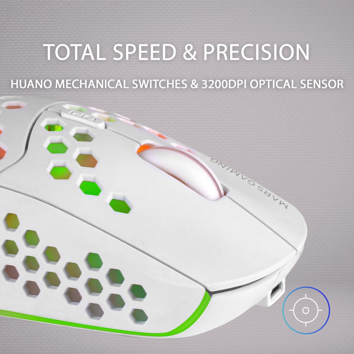 Mouse Mars Gaming MMW3 79G 3200 DPI Alb - Tehnică de calcul, Accesorii