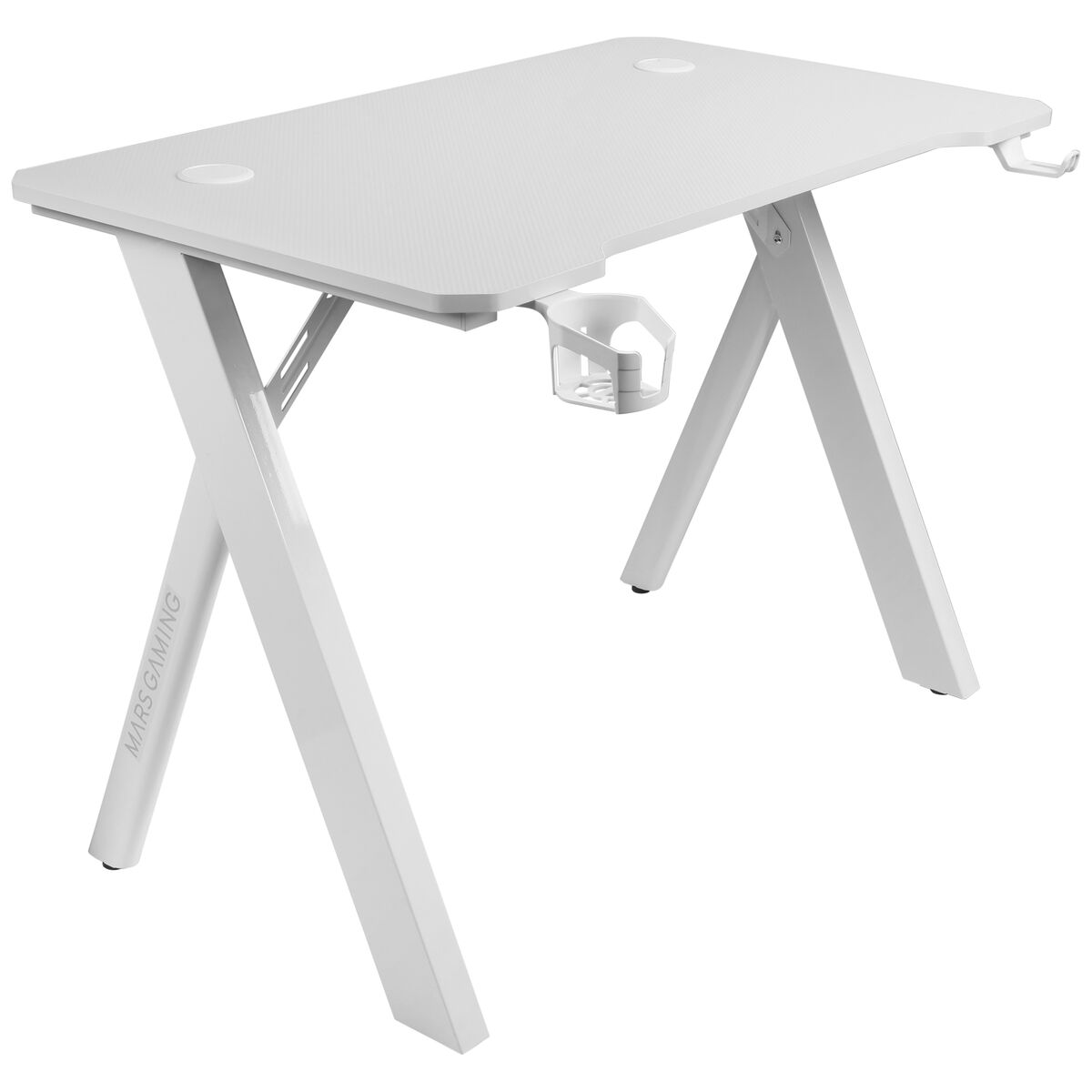 Birou Mars Gaming MGD100RGBW Alb Oțel 100 x 60 cm - Acasă și bucătărie, Mobilă