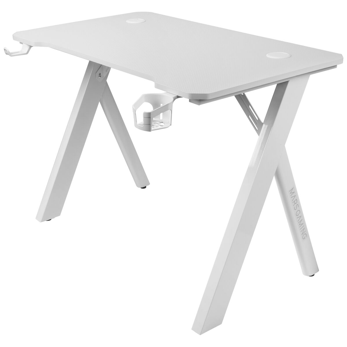 Birou Mars Gaming MGD100RGBW Alb Oțel 100 x 60 cm - Acasă și bucătărie, Mobilă