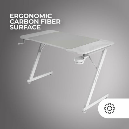 Birou Gaming Mars Gaming ERGO Alb 140 x 60 cm - Acasă și bucătărie, Mobilă