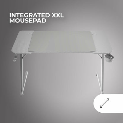 Birou Gaming Mars Gaming ERGO Alb 140 x 60 cm - Acasă și bucătărie, Mobilă