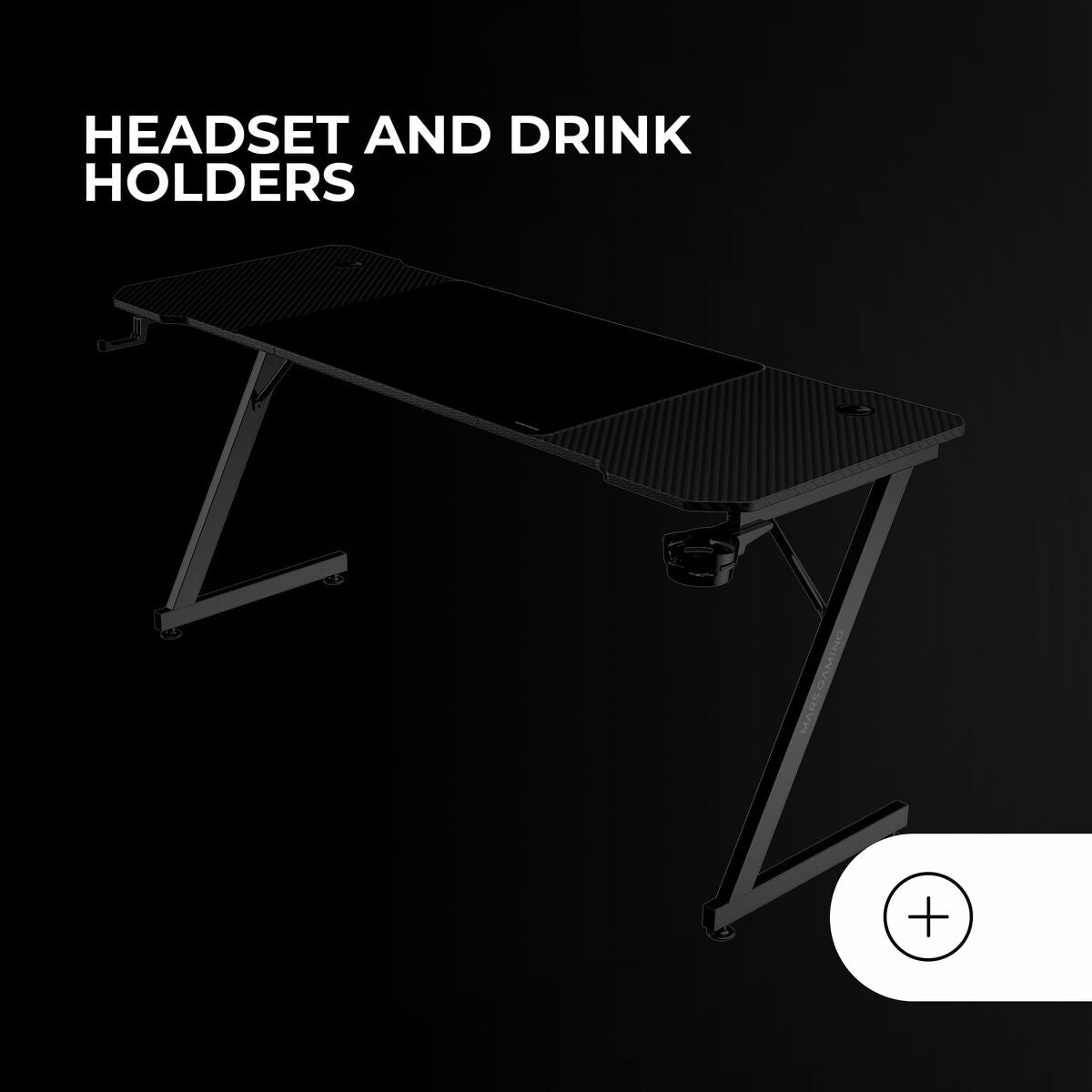 Birou Gaming Mars Gaming ERGO Negru 160 x 60 cm - Acasă și bucătărie, Mobilă