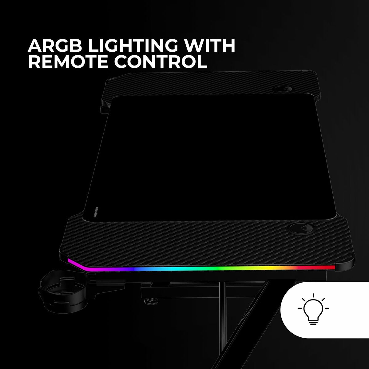 Birou Gaming Mars Gaming ESCRITORIO ERGO RGB Negru 120 x 60 cm - Acasă și bucătărie, Mobilă