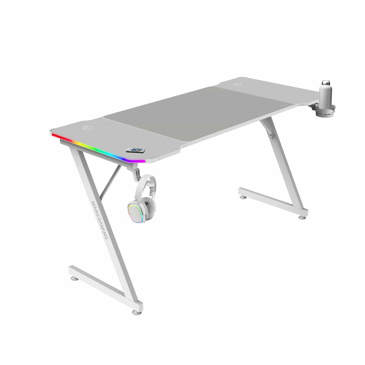 Birou Gaming Mars Gaming ERGO Alb 140 x 60 cm - Acasă și bucătărie, Mobilă
