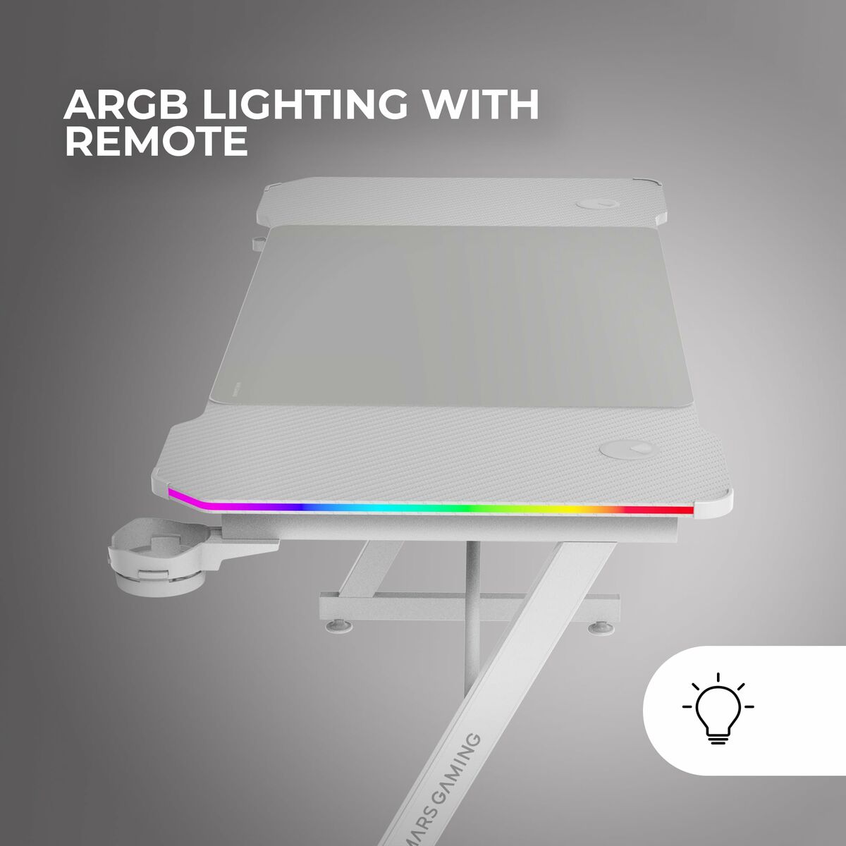 Birou Gaming Mars Gaming ERGO Alb 140 x 60 cm - Acasă și bucătărie, Mobilă