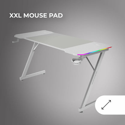 Birou Gaming Mars Gaming ERGO Alb 140 x 60 cm - Acasă și bucătărie, Mobilă
