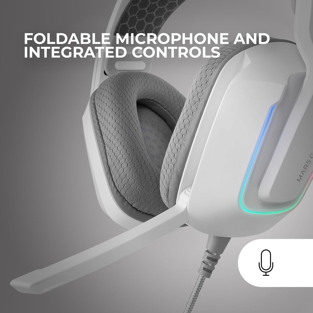 Căști cu Microfon Gaming Mars Gaming MH-Strike Alb Multicolor - Electronică, Joc video