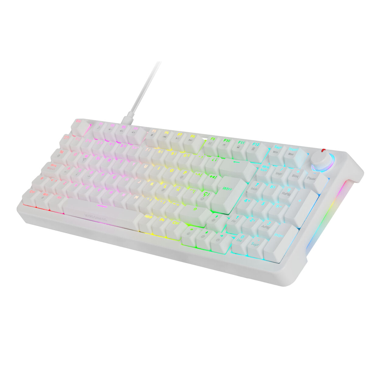 Tastatură Gaming Mars Gaming MKPROWYES Alb Qwerty Spaniolă - Tehnică de calcul, Accesorii
