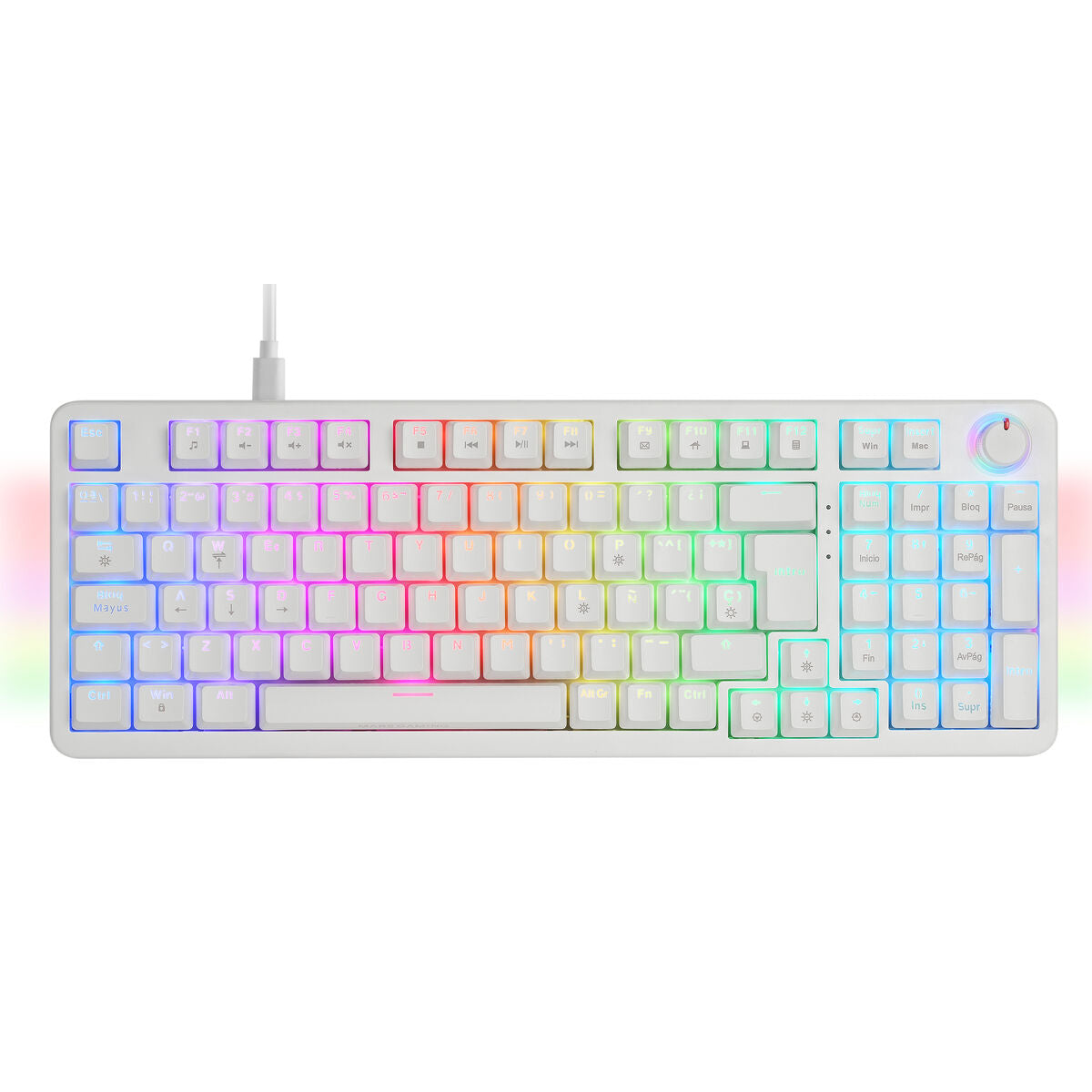 Tastatură Gaming Mars Gaming MKPROWYES Alb Qwerty Spaniolă - Tehnică de calcul, Accesorii