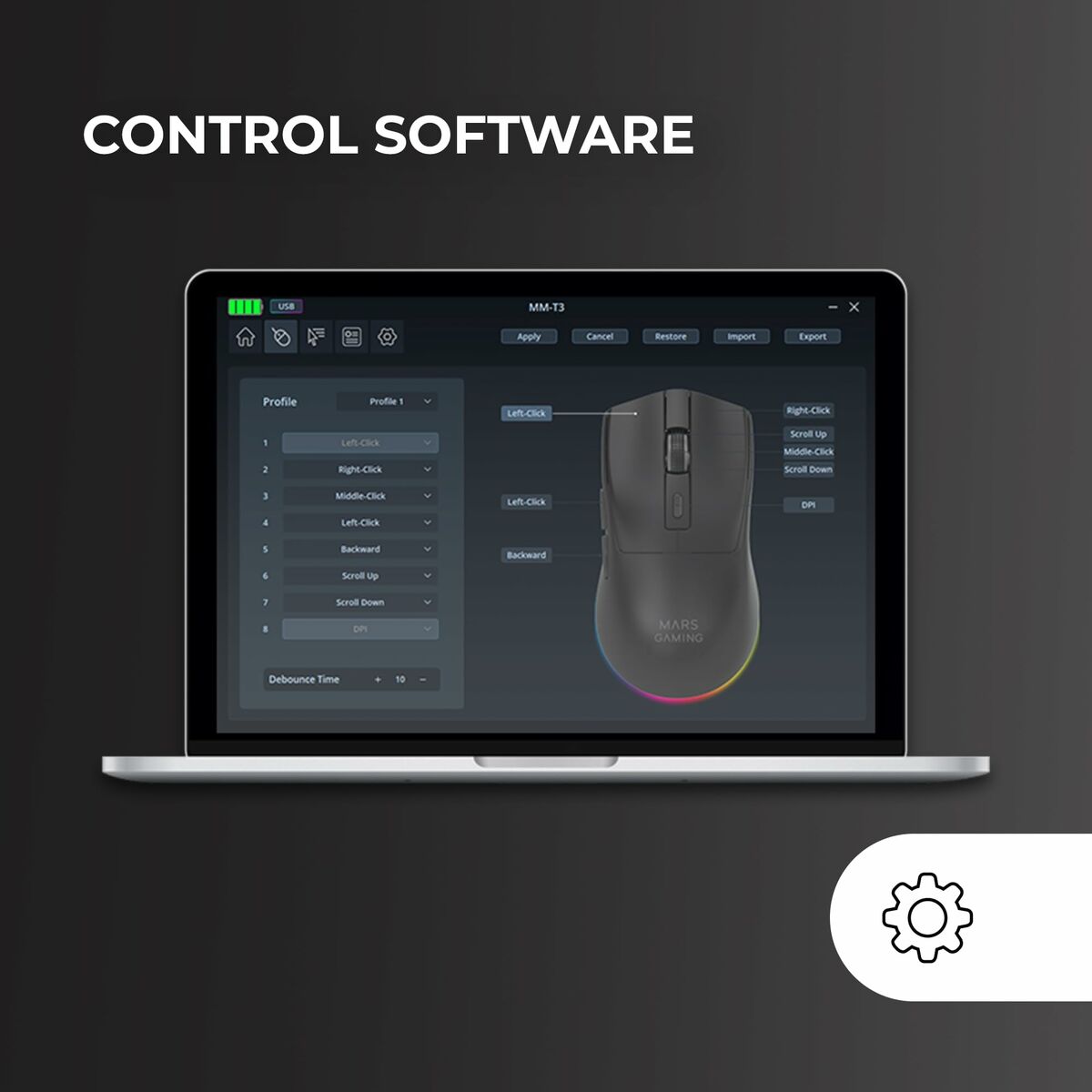 Mouse Gaming Mars Gaming MMT3 Negru - Tehnică de calcul, Accesorii