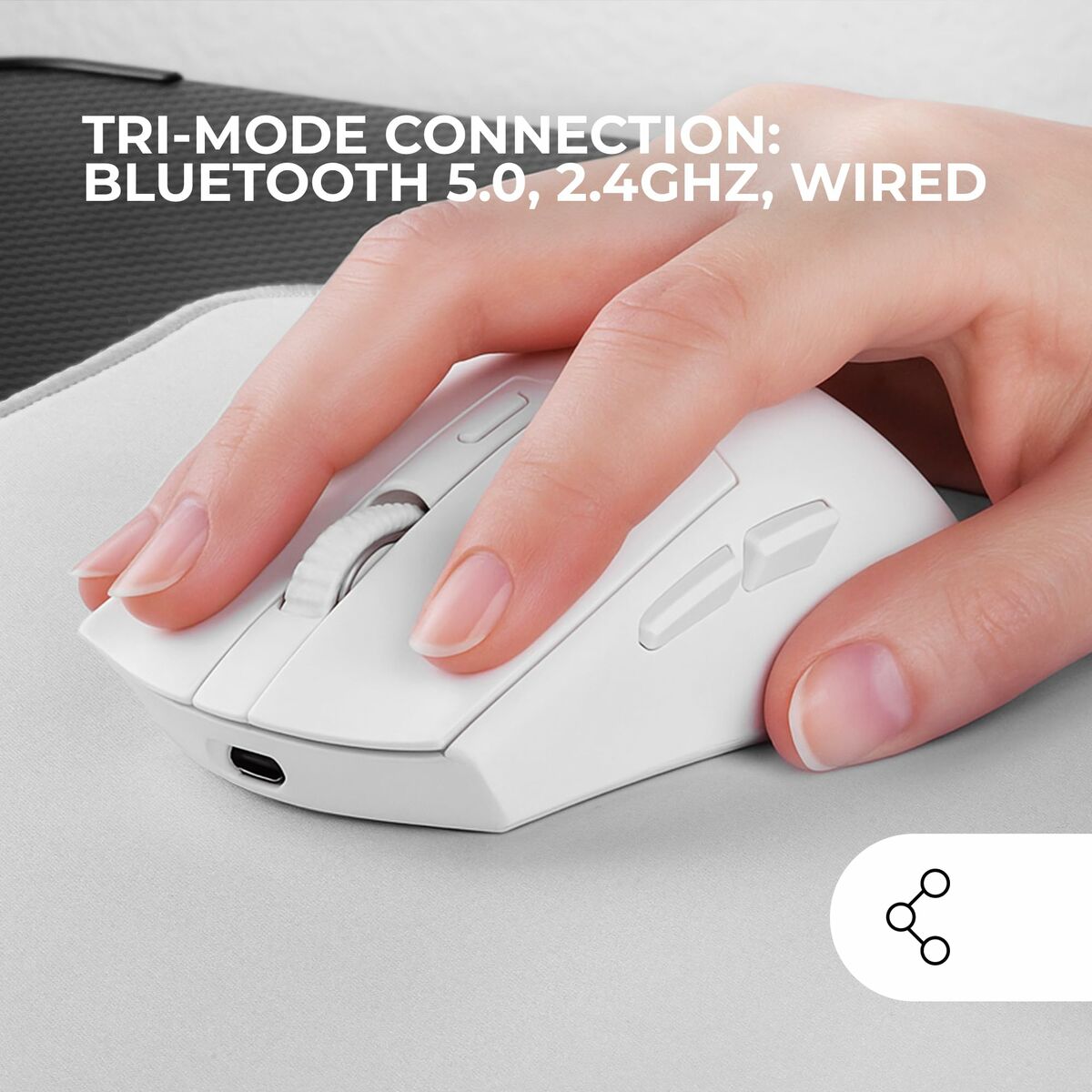 Mouse Gaming Mars Gaming MMT3W Alb - Tehnică de calcul, Accesorii