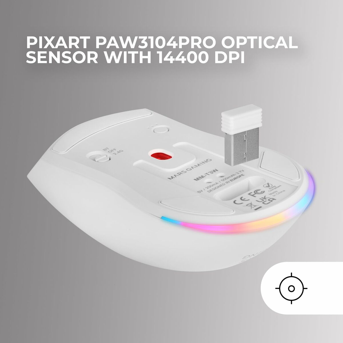 Mouse Gaming Mars Gaming MMT3W Alb - Tehnică de calcul, Accesorii
