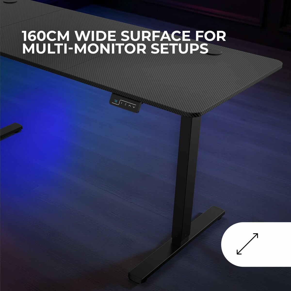 Birou Mars Gaming MGDERGOPRO160 Negru 160 x 60 cm - Acasă și bucătărie, Mobilă