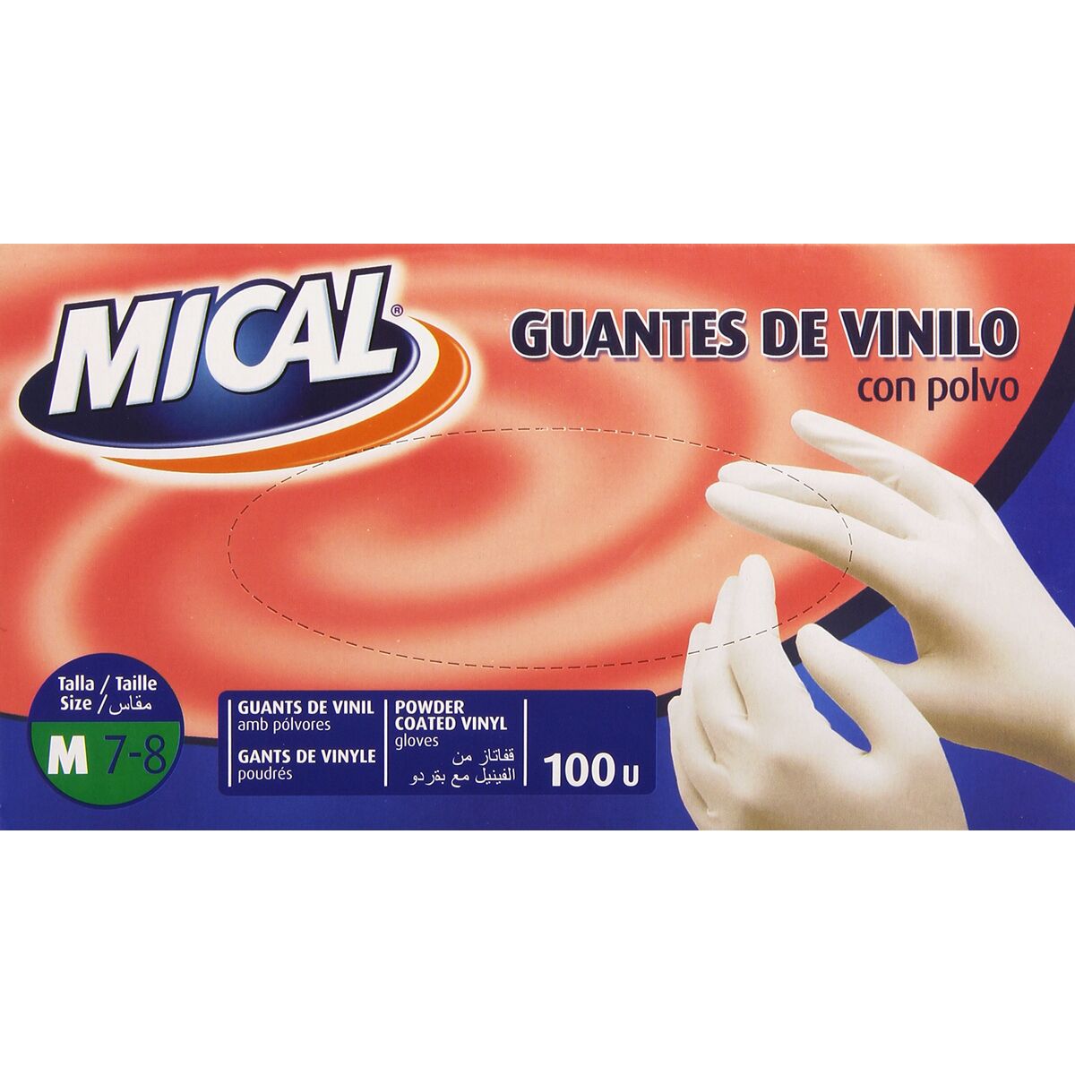 Mănuși de unică folosință Mical VINILO TALLA M M (100 Unități) - DIY și instrumente, Prevenire și siguranță