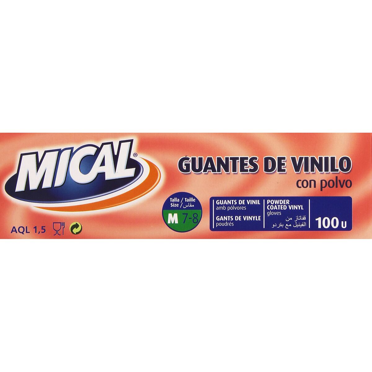 Mănuși de unică folosință Mical VINILO TALLA M M (100 Unități) - DIY și instrumente, Prevenire și siguranță