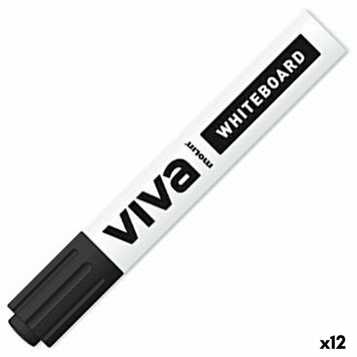 Marker pentru tablă albă Molin Viva Negru (12 Unități) - Birou și papetărie, Pixuri, creioane și articole de scris