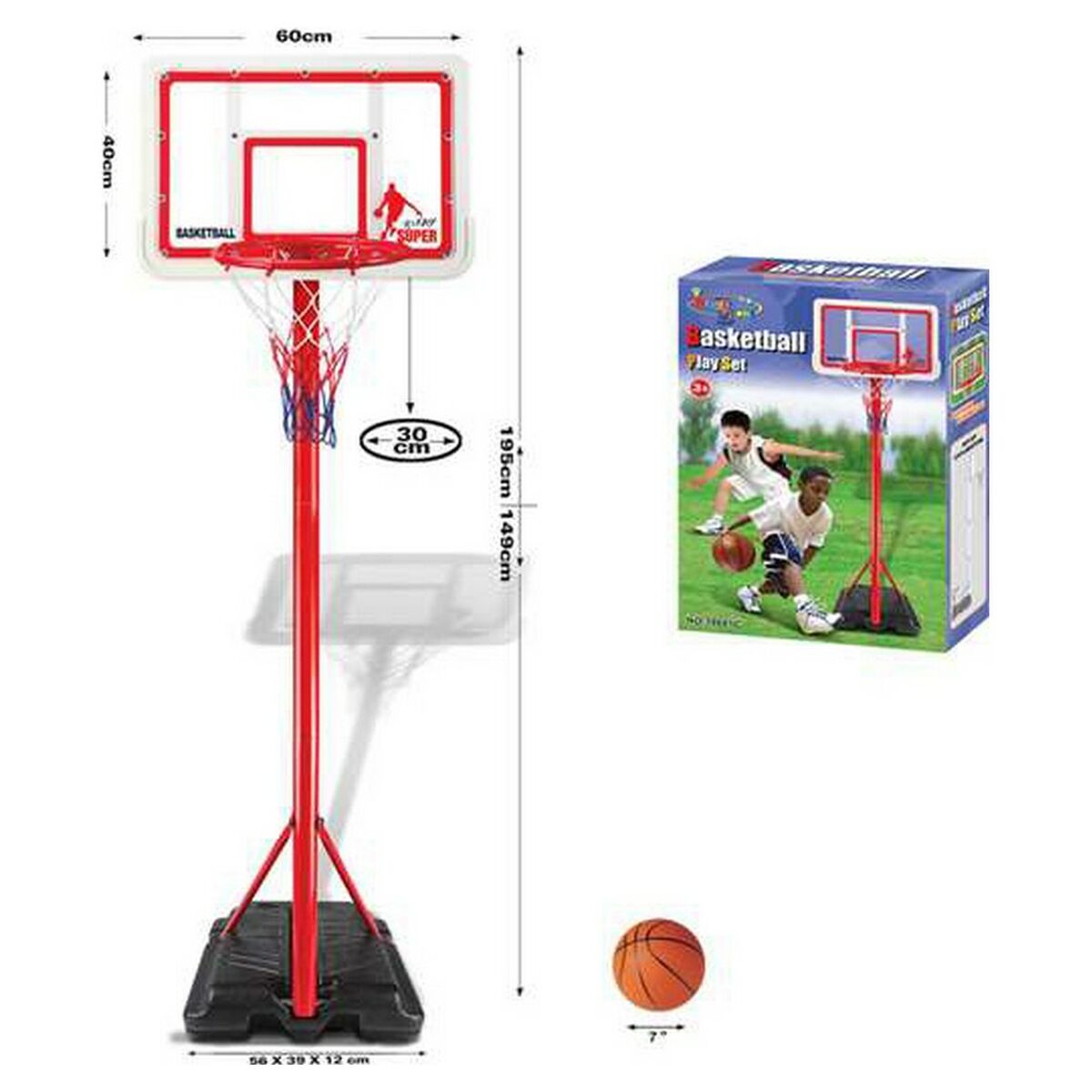 Playset Basketball 60 x 40 cm - Jucarii si jocuri, În aer liber și sport