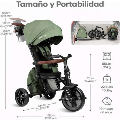 Triciclu Ociotrends Verde - Jucarii si jocuri, În aer liber și sport