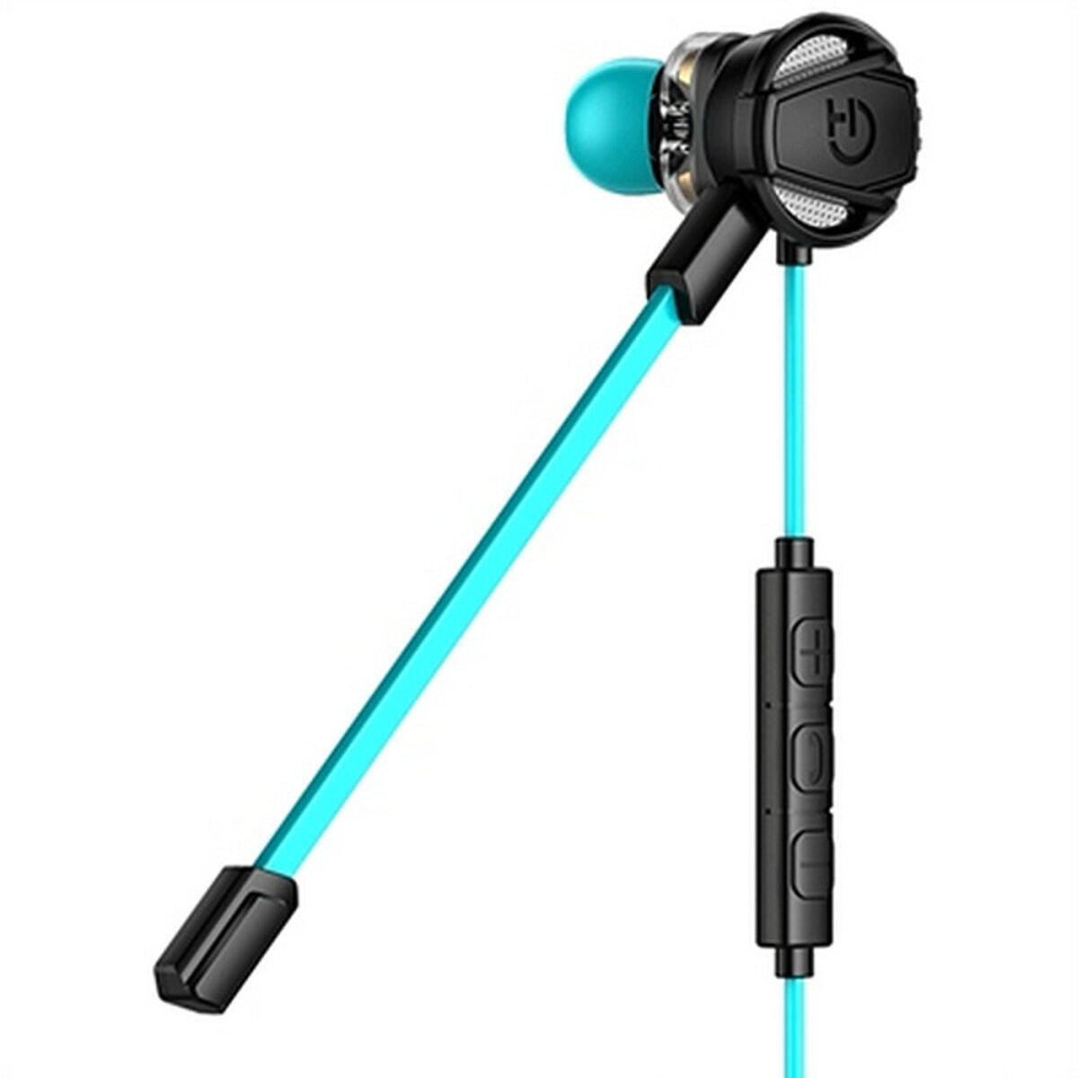 Căști cu Microfon Gaming Hiditec GHE010002 (3.5 mm) Negru Albastru - Tehnică de calcul, Accesorii