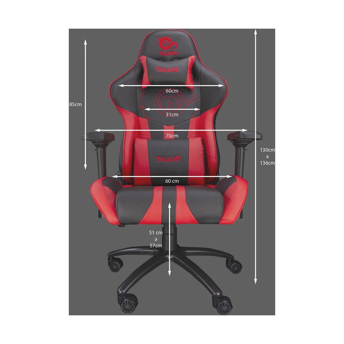 Scaun Gaming Talius VIPER Negru - Acasă și bucătărie, Mobilă