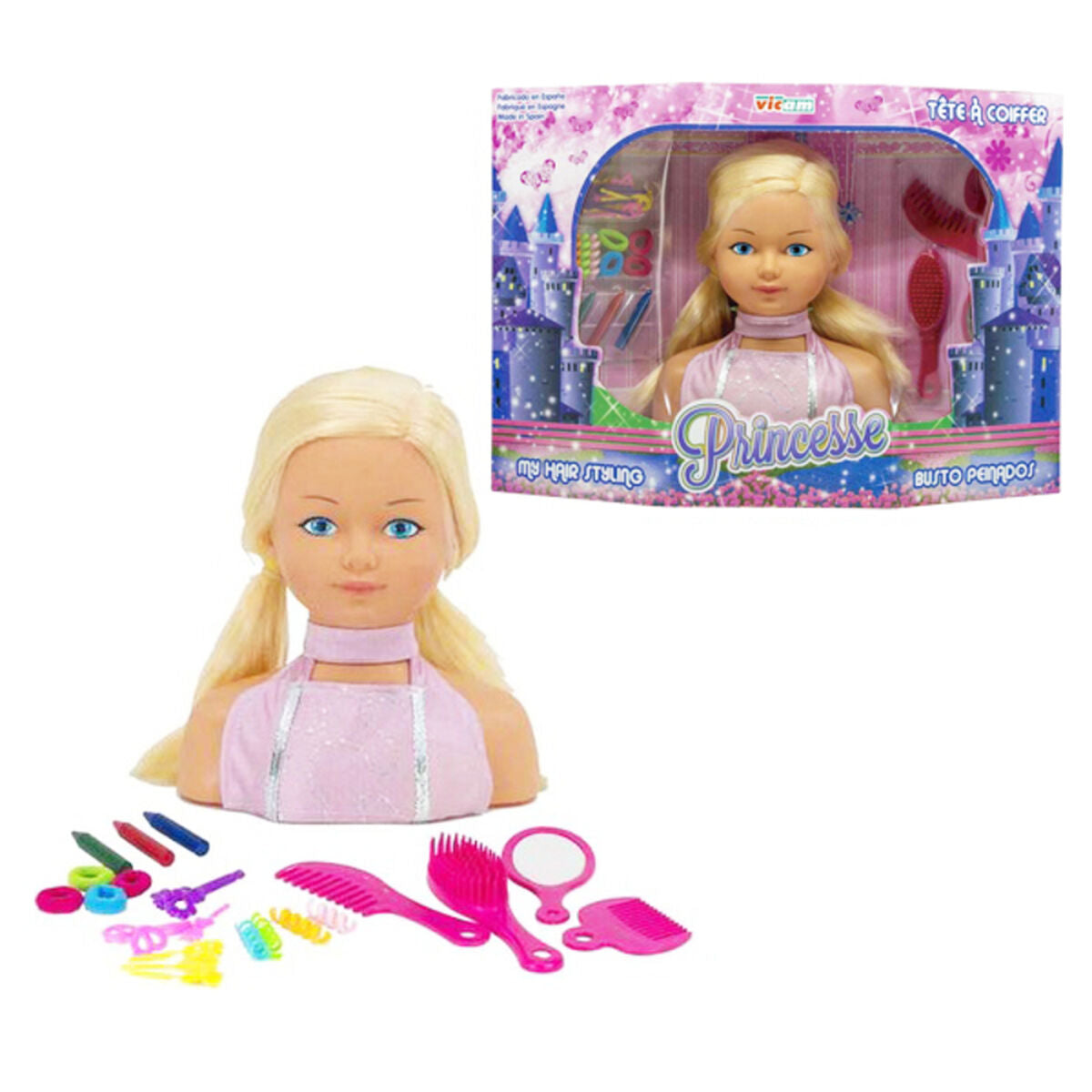 Păpușă pentru coafat Princesse My Hair Styling (54 x 14,5 x 38 cm) - Jucarii si jocuri, Păpuși și accesorii