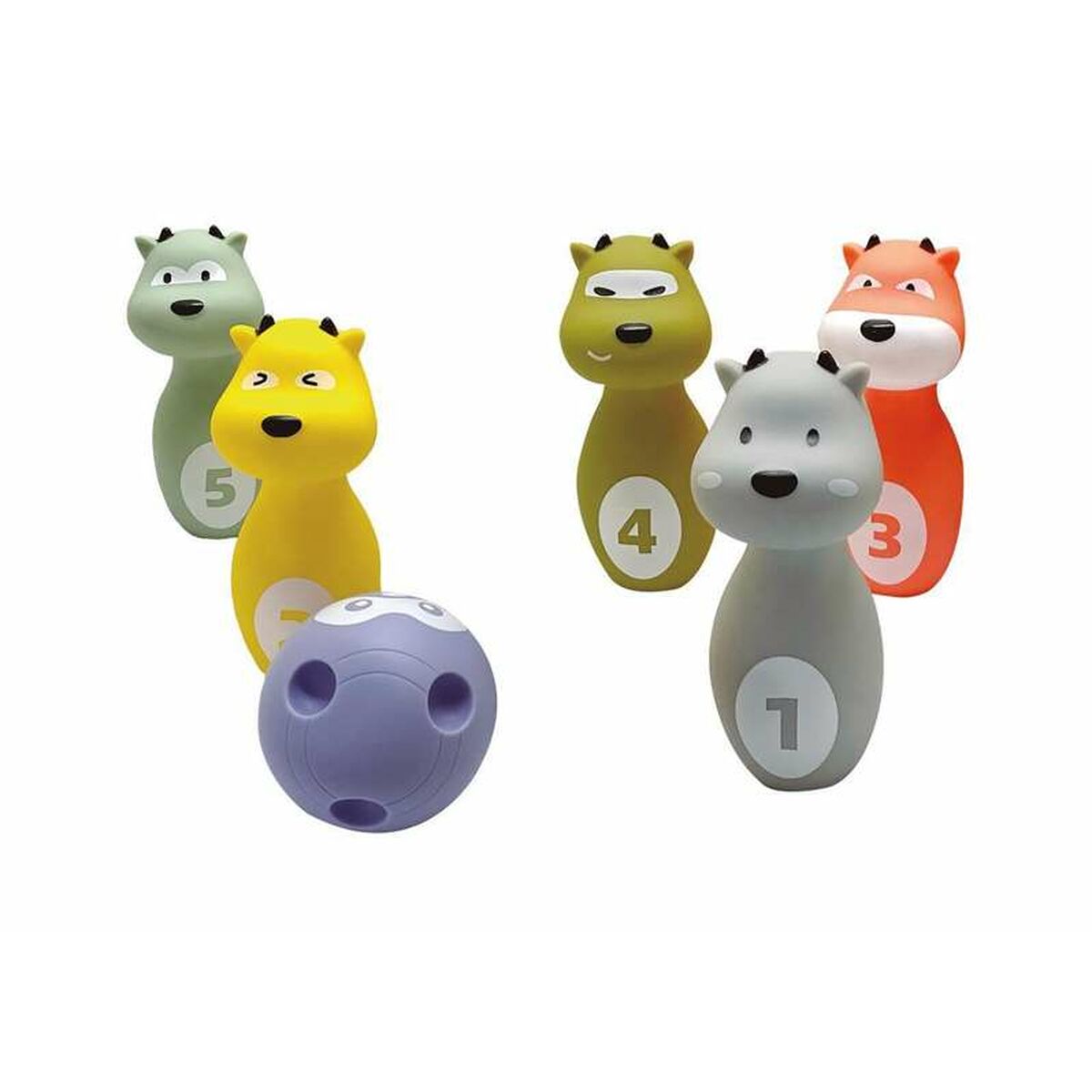 Joc de Popice 16 cm animale - Jucarii si jocuri, În aer liber și sport