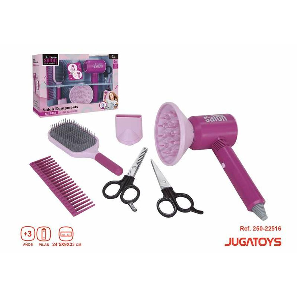Vaikų plaukų kirpimo rinkinys 33 cm - Jucarii si jocuri, Imitații de jocuri
