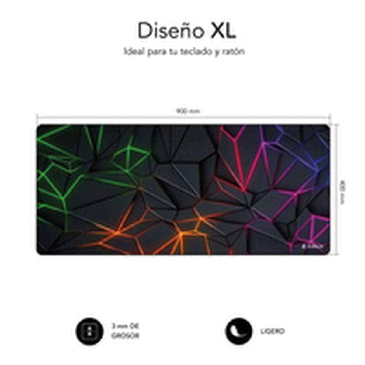 Covoraș de șoarece Subblim Neon Obsidian XL - Tehnică de calcul, Accesorii