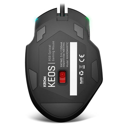 Mouse Gaming cu LED Krom Keos 6400 dpi Negru - Tehnică de calcul, Accesorii