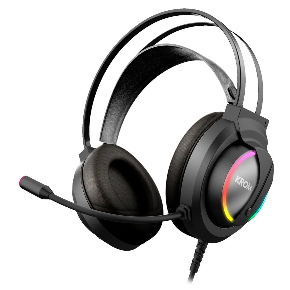 Căști cu Microfon Gaming Krom Kappa Negru RGB - Electronică, Joc video