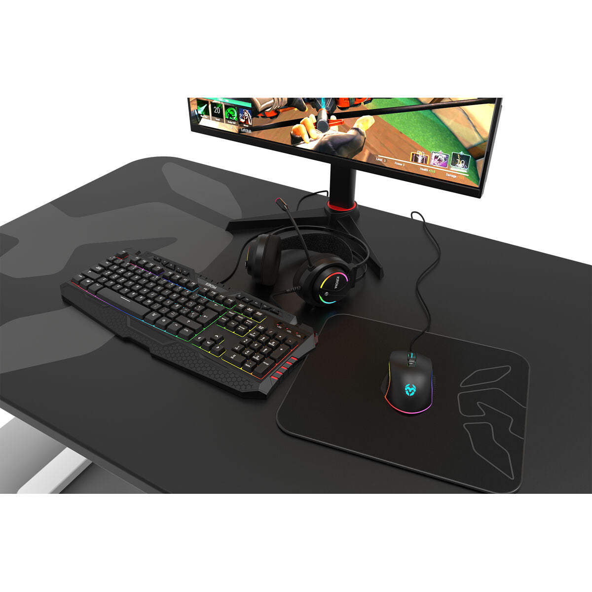 Căști cu Microfon Gaming Krom Kappa Negru RGB - Electronică, Joc video