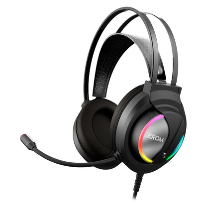 Căști cu Microfon Gaming Krom Kappa Negru RGB - Electronică, Joc video