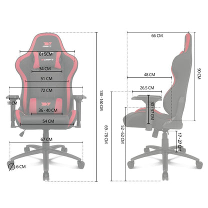 Scaun Gaming DRIFT DR110BGRAY Negru Gri - Acasă și bucătărie, Mobilă