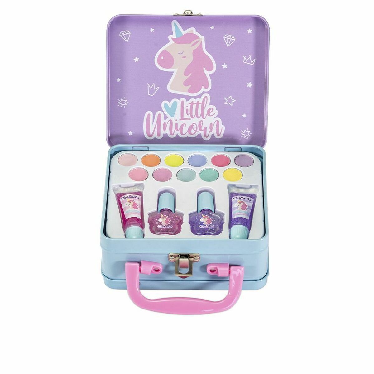 Set de Machiaj pentru Copii Martinelia Unicorn Medium Tin Case 15 Unități (15 pcs) - Jucarii si jocuri, Costume și accesorii