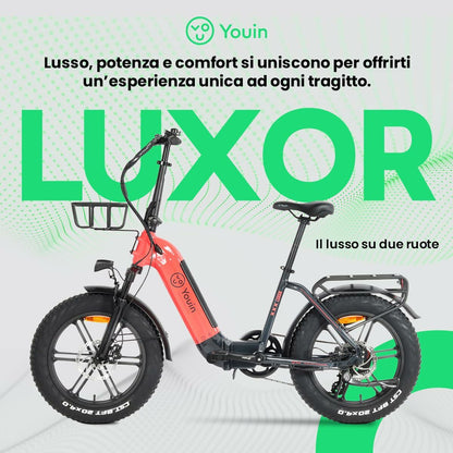 Bicicletă Electrică Youin BK1716 LUXOR II Coral 250 W - Sport și în aer liber, Ciclism