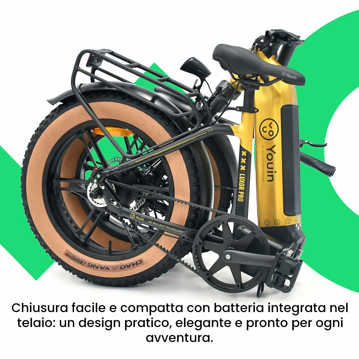 Bicicletă Electrică Youin BK1750 LUXOR II PRO A/N Galben 250 W - Sport și în aer liber, Ciclism