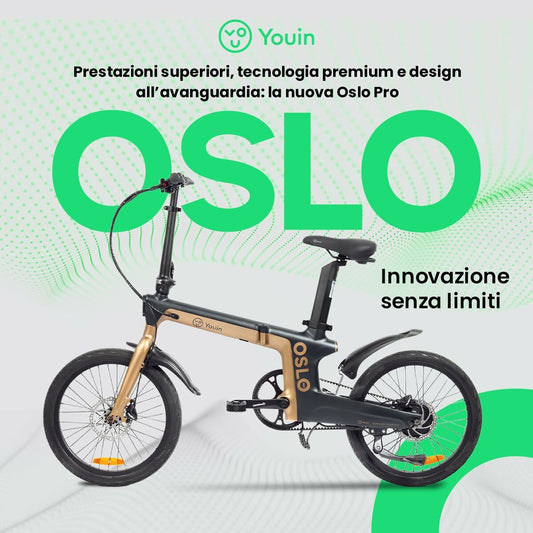 Bicicletă Electrică Youin BK1950 OSLO PRO Negru Auriu* - Sport și în aer liber, Ciclism