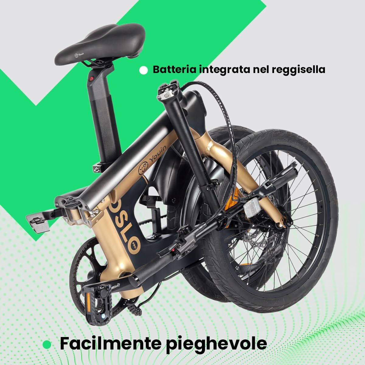 Bicicletă Electrică Youin BK1950 OSLO PRO Negru Auriu* - Sport și în aer liber, Ciclism