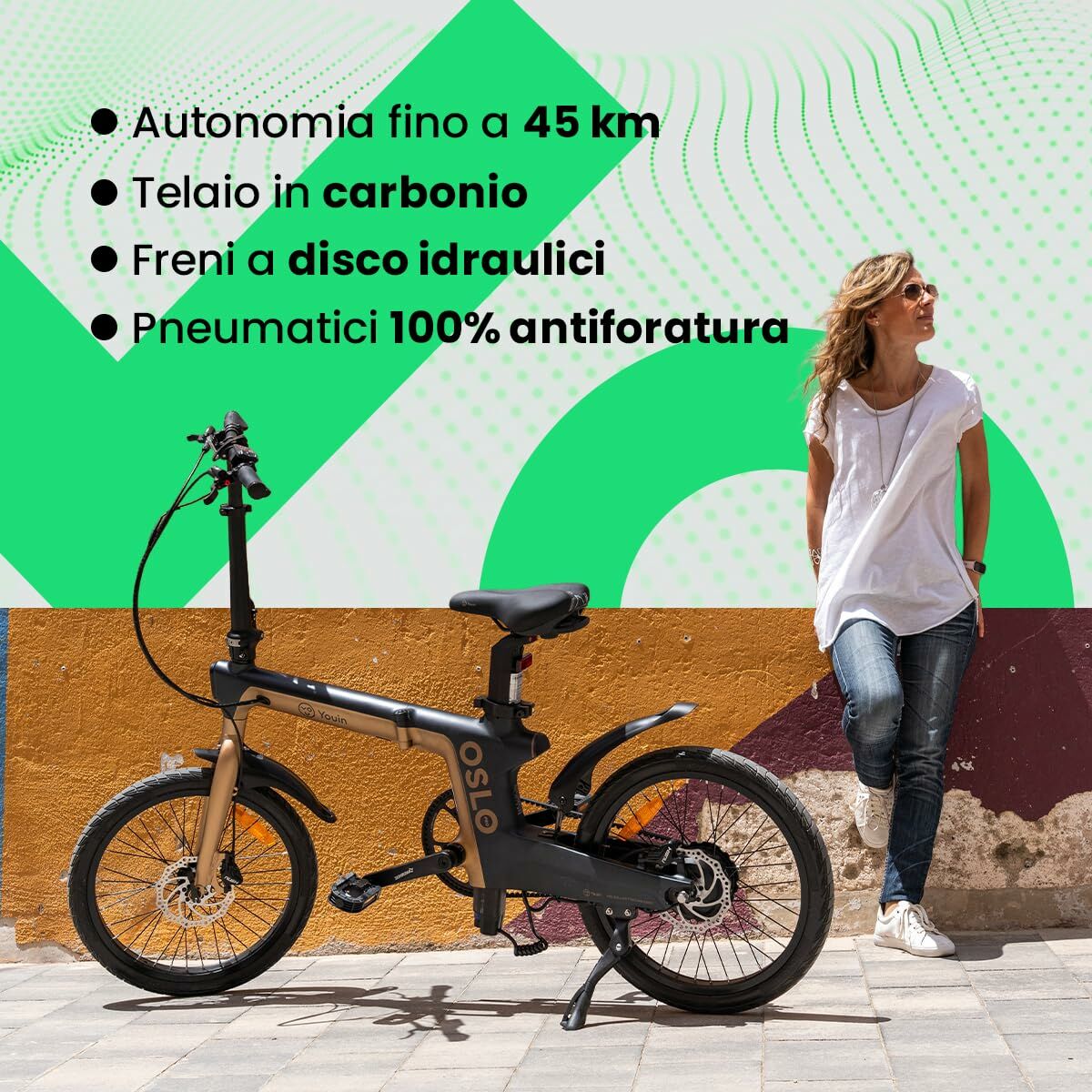 Bicicletă Electrică Youin BK1950 OSLO PRO Negru Auriu* - Sport și în aer liber, Ciclism