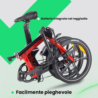 Bicicletă Electrică Youin BK1900 OSLO Roșu - Sport și în aer liber, Ciclism