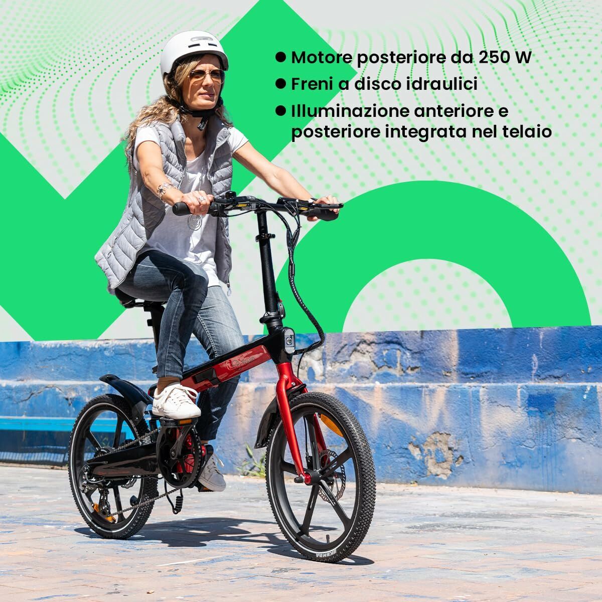Bicicletă Electrică Youin BK1900 OSLO Roșu - Sport și în aer liber, Ciclism