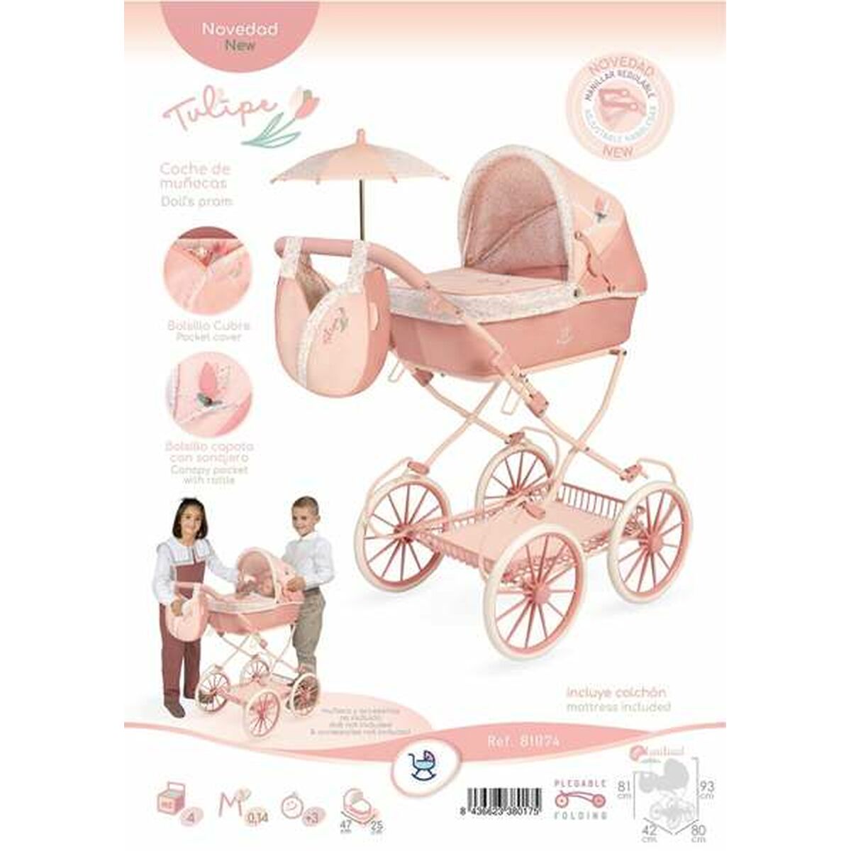 Cărucior pentru Păpuși Decuevas - Jucarii si jocuri, Păpuși și accesorii