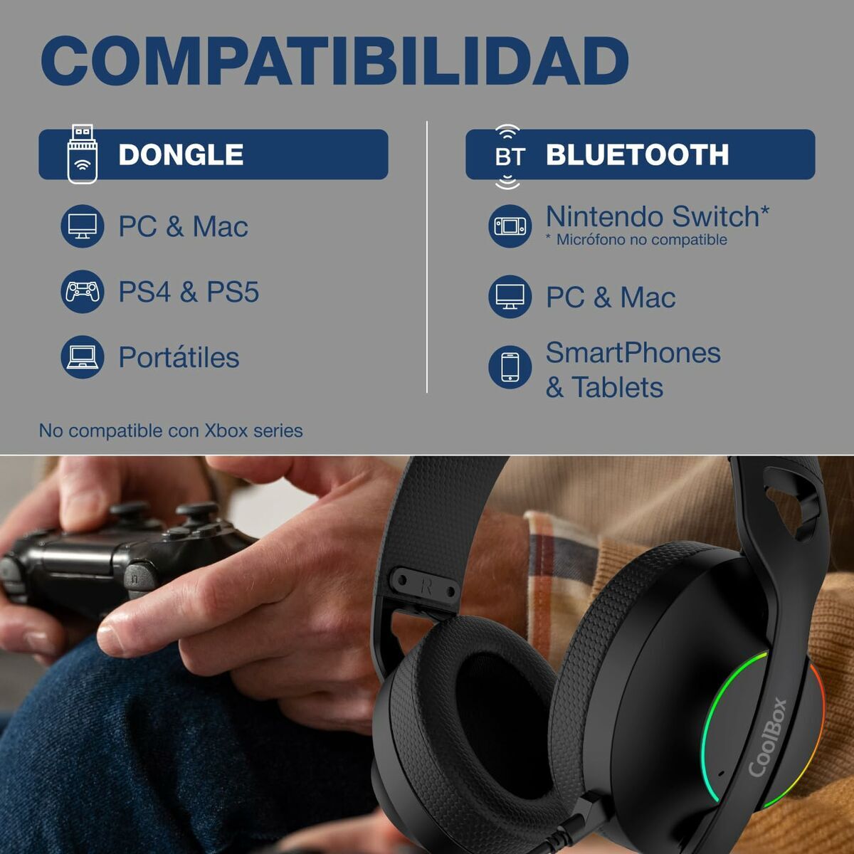 Căști cu Microfon Gaming CoolBox COO-AUM-WB01-B Negru - Electronică, Joc video