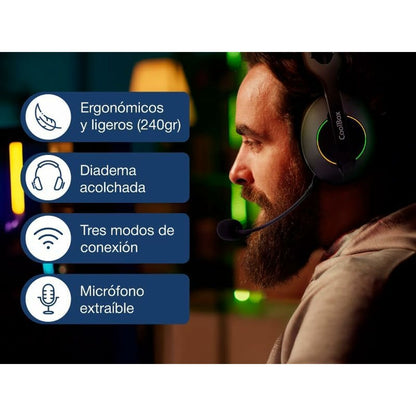 Căști cu Microfon Gaming CoolBox COO-AUM-WB01-B Negru - Electronică, Joc video