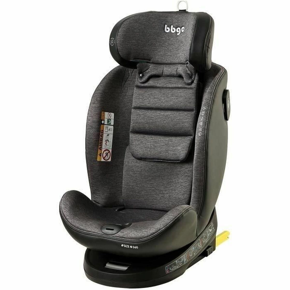 Scaun Auto BBGO Gri 0 (de 0 a 10 kilos) 0+ (de 0 a 13 kilos) I (9 - 18 kg) II (15-25 kg) III (22 - 36 kg) Infantil ECE R129 - Bebelus, Scaune auto și accesorii