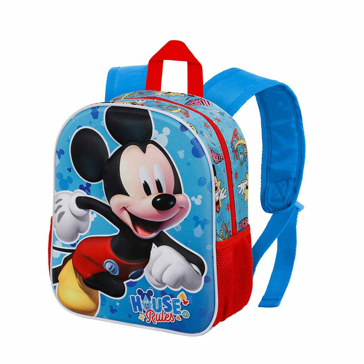 Ghiozdan 3D Mickey Mouse Karactermania Albastru 26 x 11 x 31 cm - Birou și papetărie, Material școlar și educațional