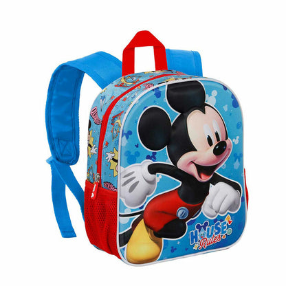 Ghiozdan 3D Mickey Mouse Karactermania Albastru 26 x 11 x 31 cm - Birou și papetărie, Material școlar și educațional