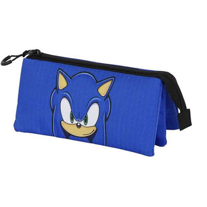 Penar triplu Sonic Albastru - Birou și papetărie, Material școlar și educațional