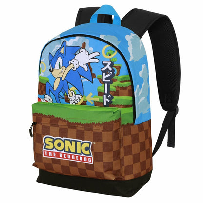 Ghiozdan Sonic Greenhill Multicolor 31 x 18 x 44 cm - Birou și papetărie, Material școlar și educațional